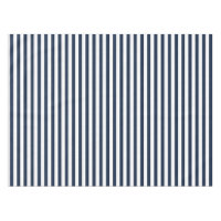 Bold Navy Blue and White Stripe Tablecloth