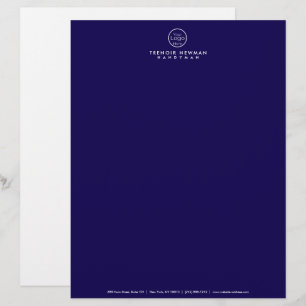 Bold Navy Blue Professional Handyman Services Custom Letterhead