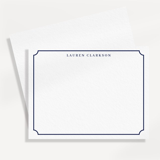 Bold Navy Clipped Corner Note Card (Creator Uploaded)