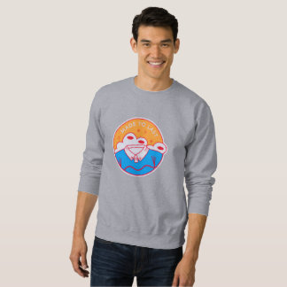 Bold Neon Orange Pink Blue Graphic Sweatshirt