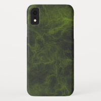 Bold Neon Yellow on Black Marble iPhone case
