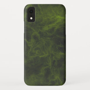 Bold Neon Yellow on Black Marble iPhone case