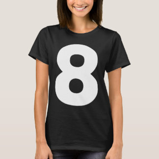 Bold Number Eight 8 Big Font Symbol Character Fig T-Shirt