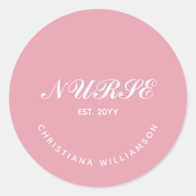 Bold Nurse Sticker | nurse life  (Front)
