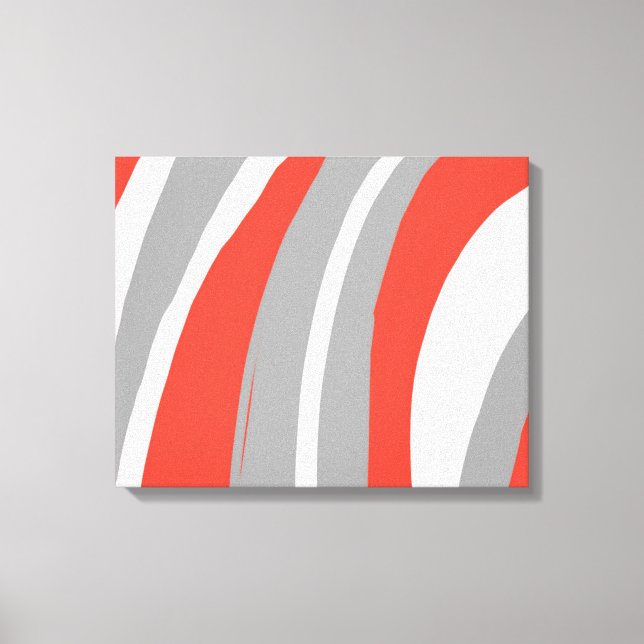 Bold Orange and Grey Abstract  Canvas Print (Front)