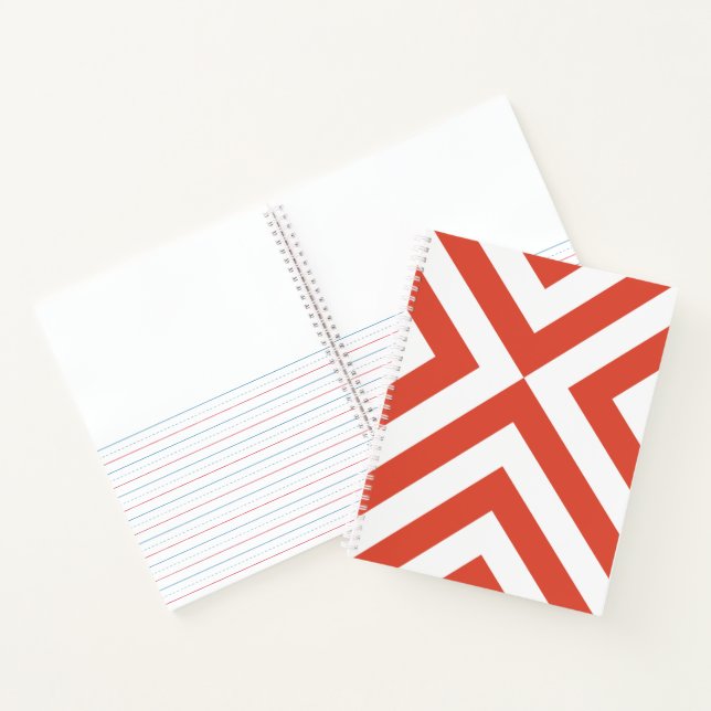 Bold Orange and White Chevrons Sketch Practice Notebook (Inside)
