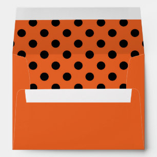 Bold Orange & Black Polka Dot Engagement Envelope