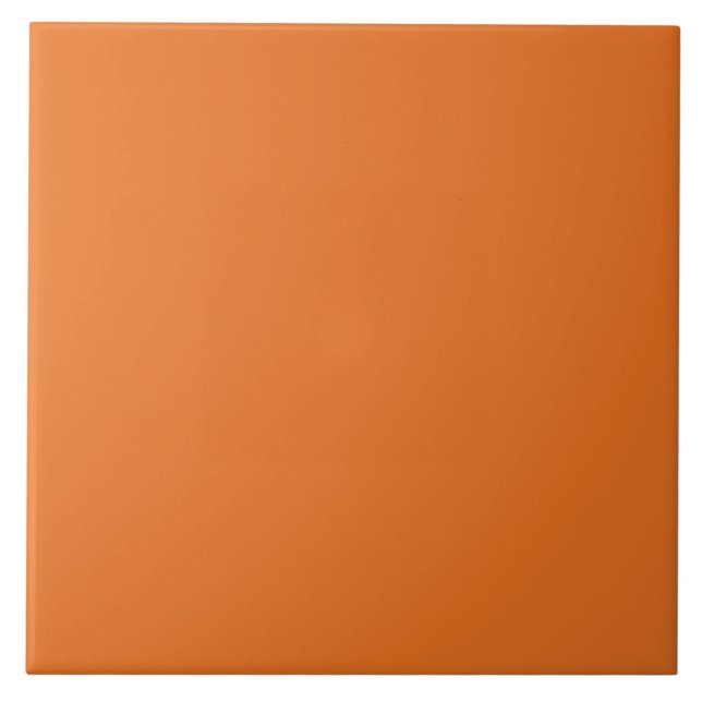 Bold Orange Ceramic Tile. Tile (Front)
