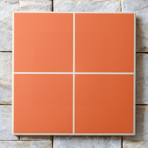 Bold Orange Chequered Modern Monochrome Minimal Tile