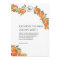 Bold Orange Farmhouse Themed Wedding Invitation