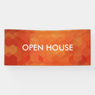 Bold Orange Geometric Pattern Banner