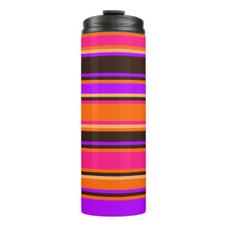 Bold Orange, Magenta, and Purple Striped - Tumbler