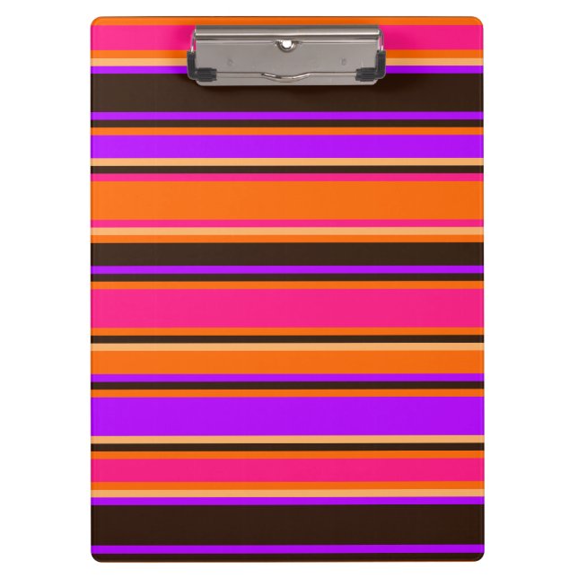 Bold Orange, Magenta, & Purple Clipboard (Front)