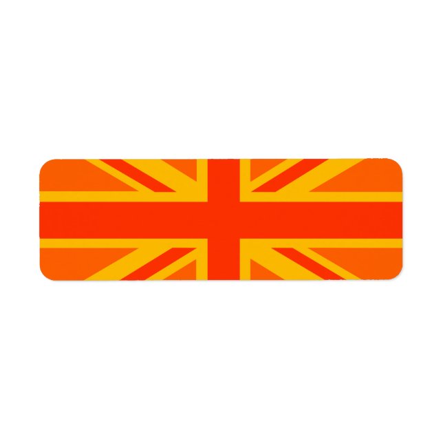Bold Orange Union Jack British Flag Swag (Front)