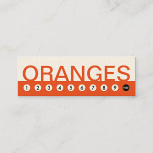 bold ORANGES customer loyalty Card