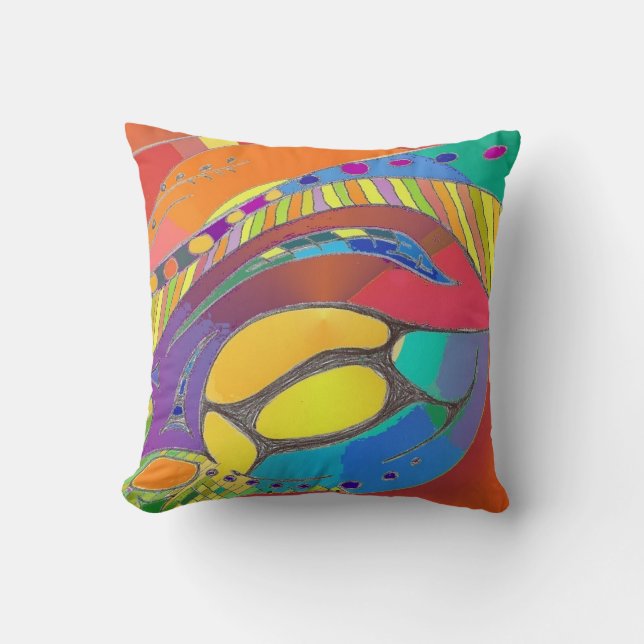 Bold Organic Cushion red (Front)