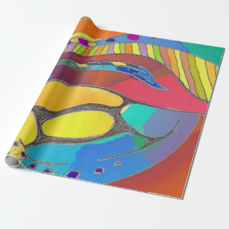 Bold Organic Design Linen Wrapping Paper