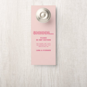 Bold Outline Shhhh Do not disturb Door Hanger