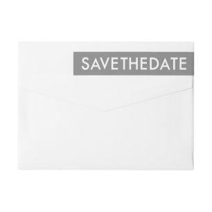 Bold Overlay Save The Date Wraparound Label
