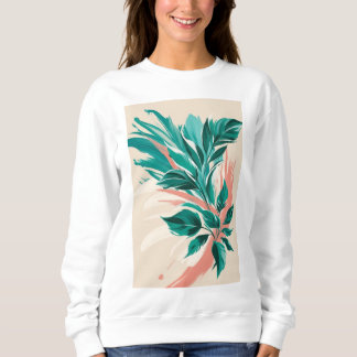 Bold, oversized floral prints sweatshirt