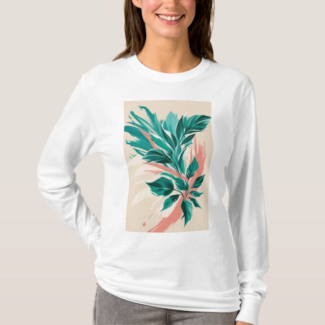 Bold, oversized floral prints T-Shirt (Front)