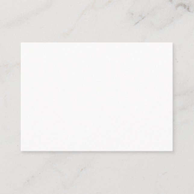 Bold Oversized Plain White Corporate Layout Business Card (Front)