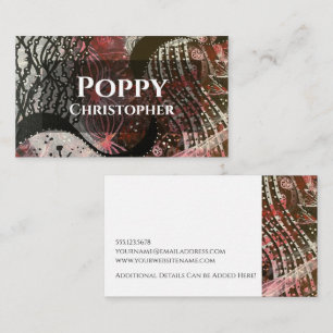 Bold Painted Acrylic Abstract Layered Artistic Business Card