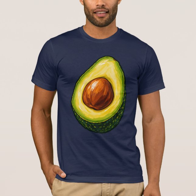 Bold Painterly Avocado T-Shirt Design (Front)