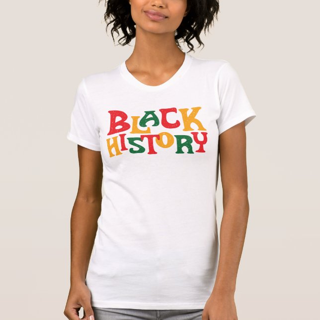 Bold Pan-African "Black History" Pride Design T-Shirt (Front)