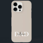 Bold Pastel DAD  | Modern Father’s Day Gift iPhone 16 Pro Max Case<br><div class="desc">Surprise Dad with a stylish and practical gift — this custom iPhone/iPad case featuring a bold “DAD” design and his name in a clean, modern font. Available in calming pastel or beige tones, this sleek design is perfect for daily use while showing off your appreciation. Whether he’s working, travelling, or...</div>