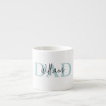 Bold Pastel DAD | Modern Father’s Day Gift Espresso Cup<br><div class="desc">Celebrate dad in style with this bold and modern “DAD” mug, featuring pastel turquoise lettering on a clean white background. The sleek, minimal design combines sentiment with style — perfect for Father’s Day, birthdays, or just to make his coffee breaks more special. Crafted for dads who appreciate simplicity and love...</div>