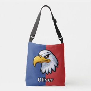Bold Patriotic Cartoon Eagle Personalised Crossbody Bag