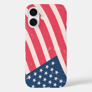 Bold Patriotic Flag Close-Up iPhone 16 Case