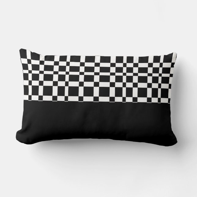bold pattern black and white throw pillow (Front)