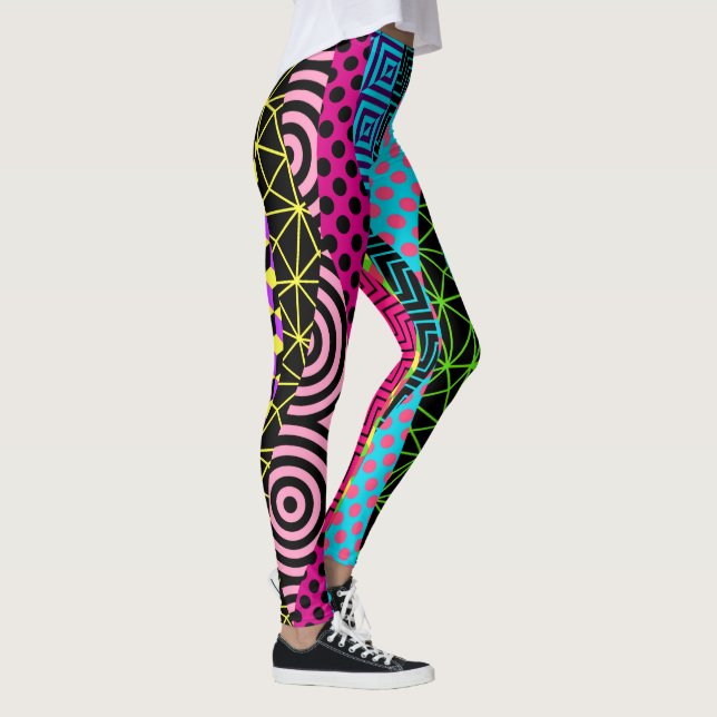 Bold Pattern Pop Fashion Leggings (Right)