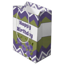 Bold Patterned Happy Birthday Gift Bag