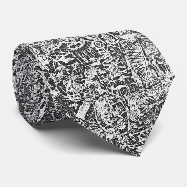Bold Paul Klee - Sketch Art Tie (Rolled)