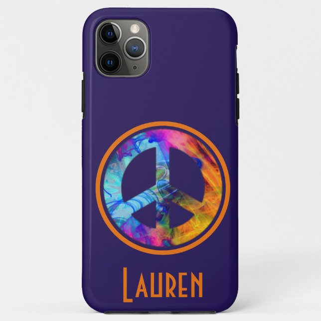 Bold Peace Sign Case-Mate iPhone Case (Back)