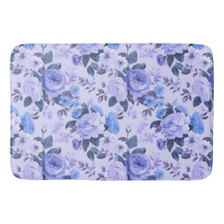 Bold periwinkle statement colour bath mat