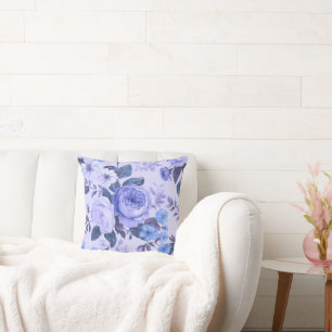 Bold periwinkle statement colour cushion