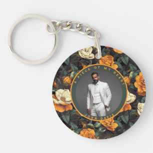 Bold Personal Gifts Gardenias Floral Key Ring