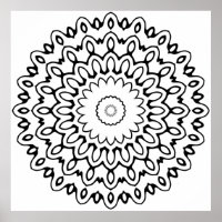 Bold Petal Wave Mandala with Radiating Loops Art