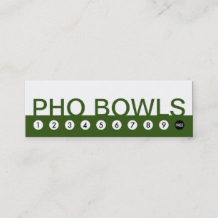 bold PHO BOWLS customer loyalty Card