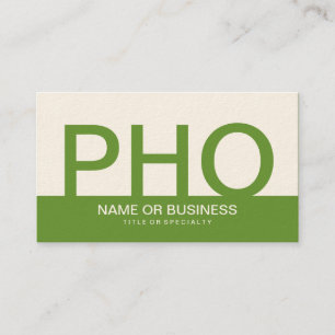 bold PHO (colour customisable) Business Card