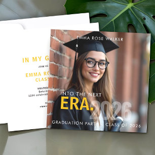 Bold Photo Graduation Party Invite Grad Era