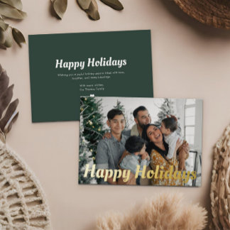 Bold Photo Happy Holidays Message