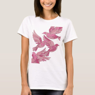 Bold Pink ABSTRACT ART Graphic Design T-Shirt