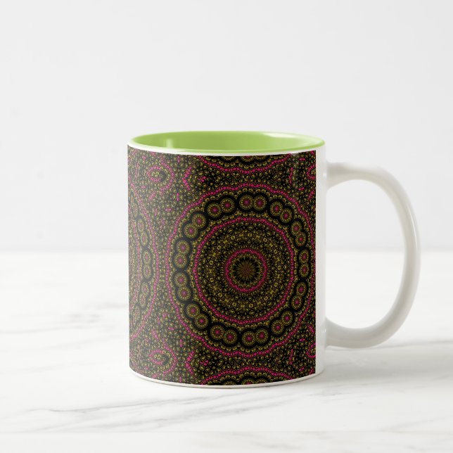 Bold Pink and Black Kaleidoscope MUG (Right)