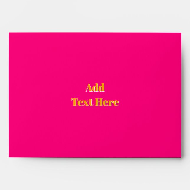 Bold Pink and Bright Orange Birthday Celebration  Envelope (Front)