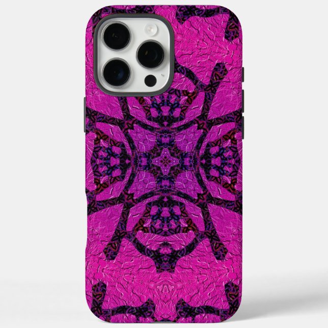 Bold Pink and Purple Geometric Pattern Case-Mate iPhone Case (Back)